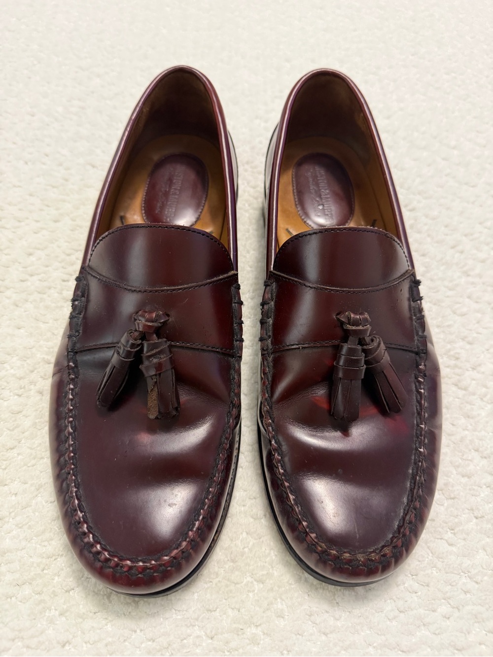 Johnston & Murphy Signature Series Tassel Loafers Burgundy Men’s Size 12